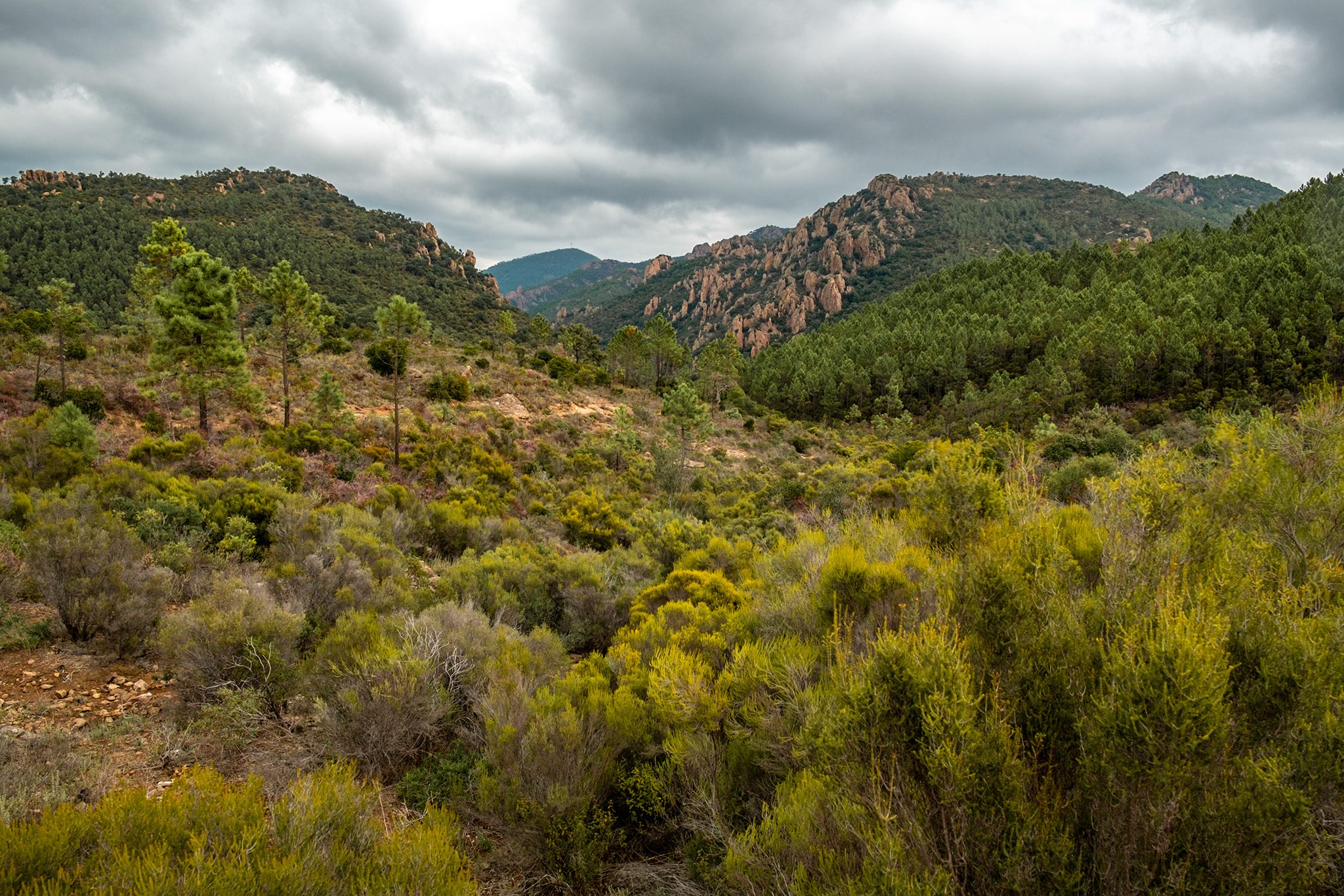 der Ausblick von der Ebene am Col Aubert